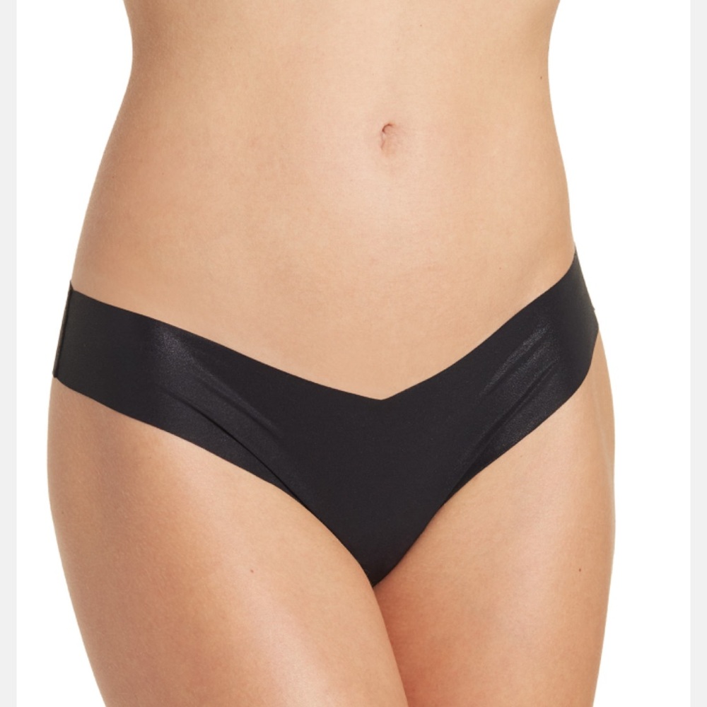NWT COMMANDO Microfiber Thong - Black Shimmer - Size Small